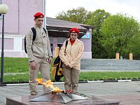 Шиханские юнармейцы возложили цветы и участвовали в акции «Георгиевская лента»