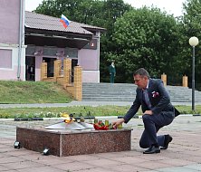  Памятный митинг прошёл на площади у шиханского Дворца культуры "Корунд"