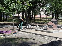 В шиханском парке продолжаются работы по благоустройству