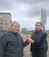 Память в символах: юнармейцы нашей школы присоединились к Всероссийской акции "Георгиевская ленточка"