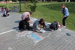 "Россия рисует" - шиханские ребята приняли участие в акции