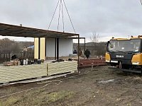 Продолжается строительство  модульного ФАПа в селе Бобровка Красноармейского района