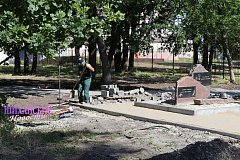 В шиханском парке продолжаются работы по благоустройству