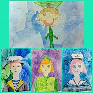 В ДШИ №2 города Шиханы организована выставка детского рисунка  "Защитники Отечества!" 