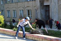 Сотрудники администрации улучшают город